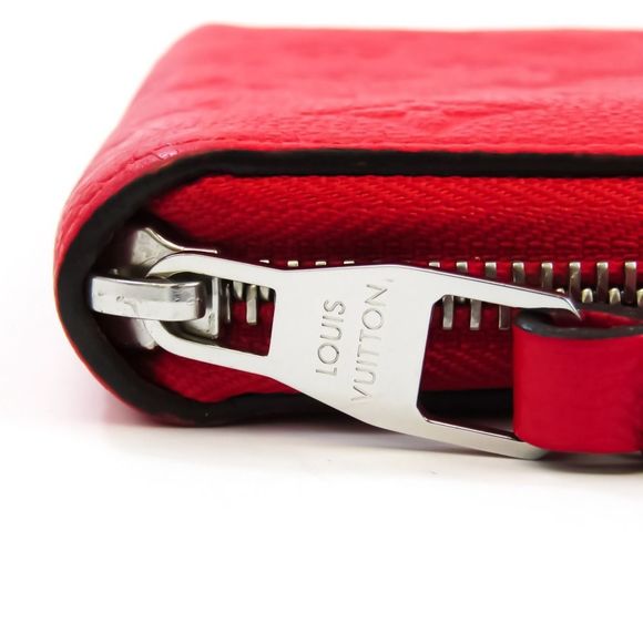 Louis Vuitton Monogram Emplant Zippy Wallet Red - Picture 3 of 4